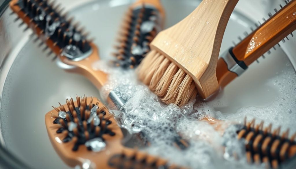 deep cleaning hair brushes